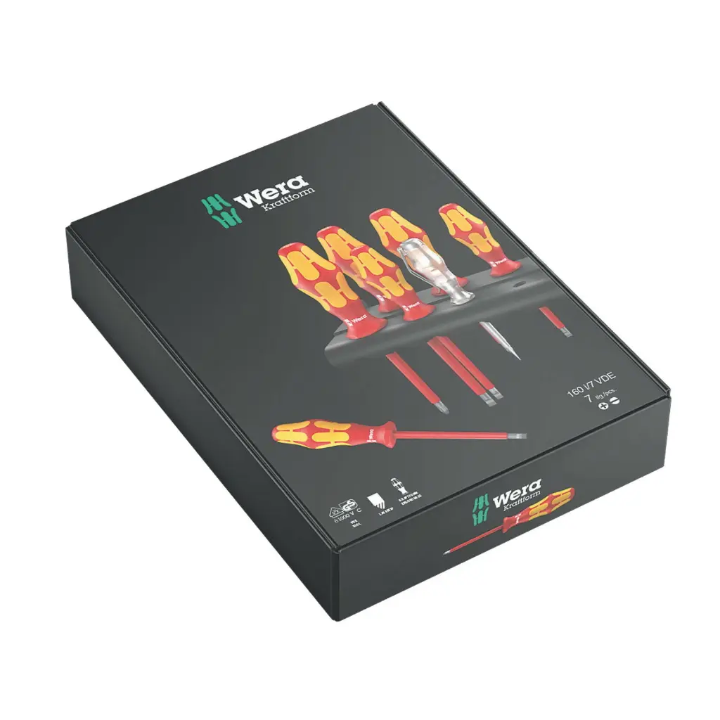 Wera 05006147001 160I/7 VDE Kraftform Plus LaserTip Screwdriver Set
