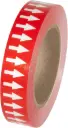 Arrow Marking Tape – White Arrows on Red Polyethylene Tape (108 ft Roll)