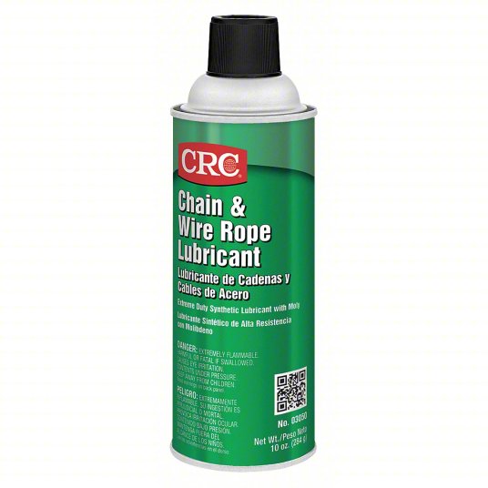 CRC® Chain & Wire Rope Lubricant: NSF H2, 16 oz, Aerosol Can, Wide Spray, Mineral Oil Base, Amber