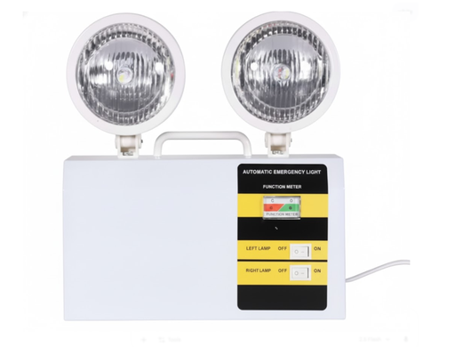 [20415383] Emergency Twin-Head LED Lamp (Model: TLE-217) – Automatic Power Outage & Fire Emergency Light (Up to 32 Hours Runtime)